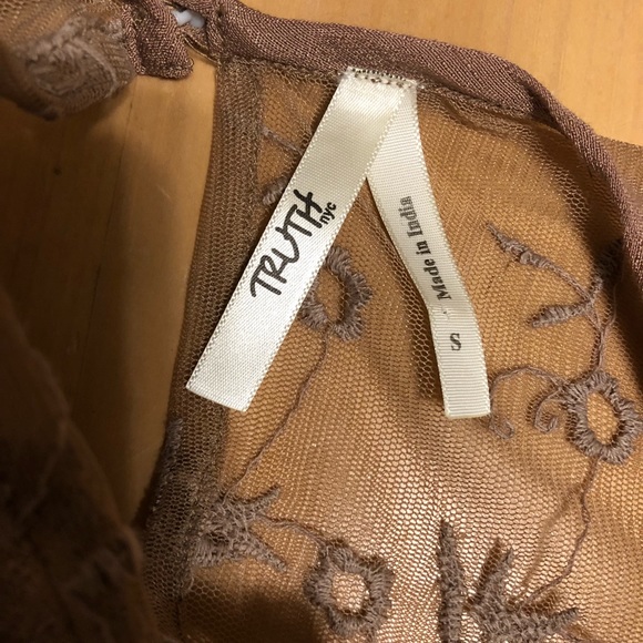 Truth NYC Asymmetrical Scarf Hem Chiffon Blouse - Picture 8 of 8